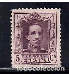 Stamps: ALFONSO XIII VAQUER NUMERACION A000.000 EDIFIL 311 N (*)