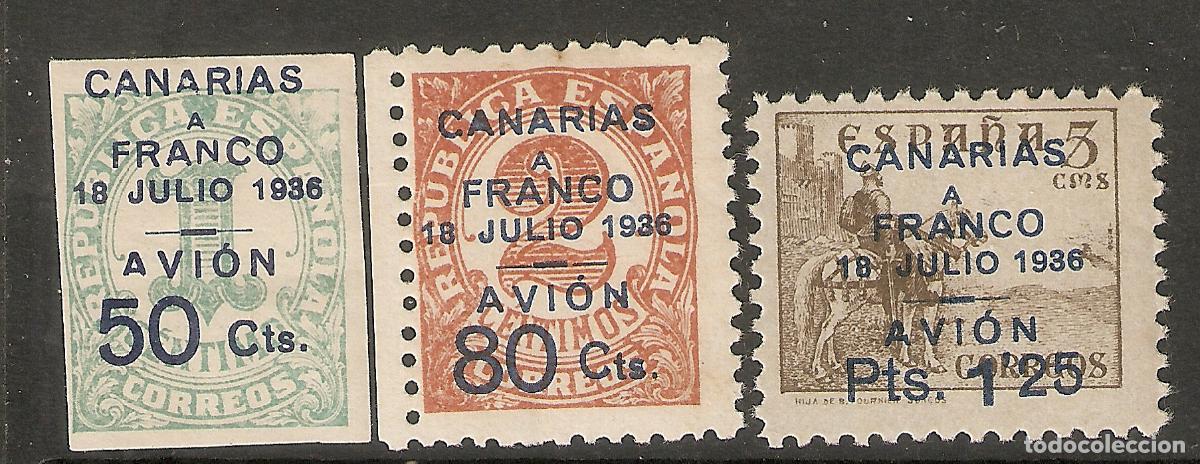 Selos: CANARIAS EDIFIL 11/13** SIN FIJASELLOS