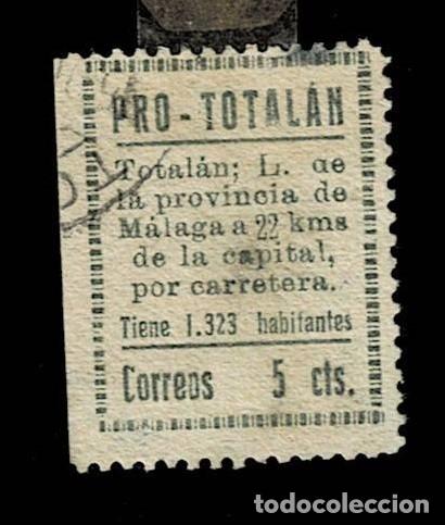 Timbres: Guerra Civil TOTALAN Fesofi n&ordm; 7 ( Correos GRANDE) CON ACENTO en TOTALAN Color VERDE Usado VER