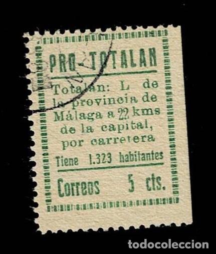 Timbres: Guerra Civil TOTALAN Fesofi n&ordm; 7 ( Correos GRANDE) Variedad SIN ACENTO en TOTALAN Color VERDE Usad