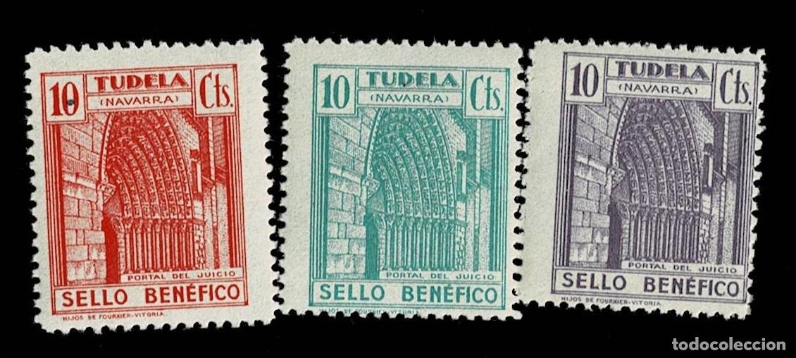 Timbres: Guerra Civil TUDELA Sello BENEFICO Sin fijasellos VER