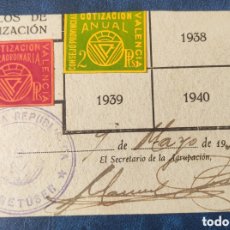 Francobolli: GUERRA CIVIL CARNET IZQUIERDA REPUBLICANA CON VIÑETAS EXTRAORDINARIA CONSEJO PROVINCIAL VALENCIA1938