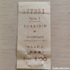 Sellos: MADRID SUBSIDIO AL COMBATIENTE 1,00 PTAS SERIE 1 RARO