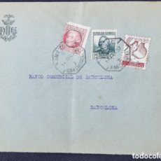 Sellos: GUERRA CIVIL CARTA CON VIÑETA ASISTENCIA SOCIAL DENIA MARCA AMBULANTE 1937