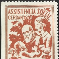 Sellos: (L-2) VIÑETAS ASISTENCIA SOCIAL CERDANYOLA SELLOS NUEVOS LABEL POSTER ESPAÑA 1936 1937 1938 1939