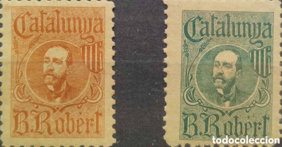 Sellos: 2 Sellos Catalunya Robert. - Foto 1