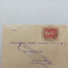Sellos: ESPAÑA,SOBRE CON CENSURA MILITAR DE VIGO,DIRIGIDO A CUBA,AÑO 1939