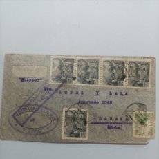 Sellos: ESPAÑA,SOBRE CON CENSURA MILITAR DE VIGO DIRIGIDO A CUBA,AÑO 1939