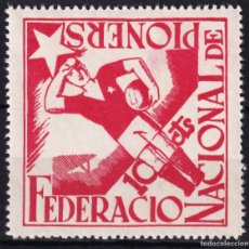 Sellos: FEDERACIÓN NACIONAL DE PIONERS. 10 C. ROJO