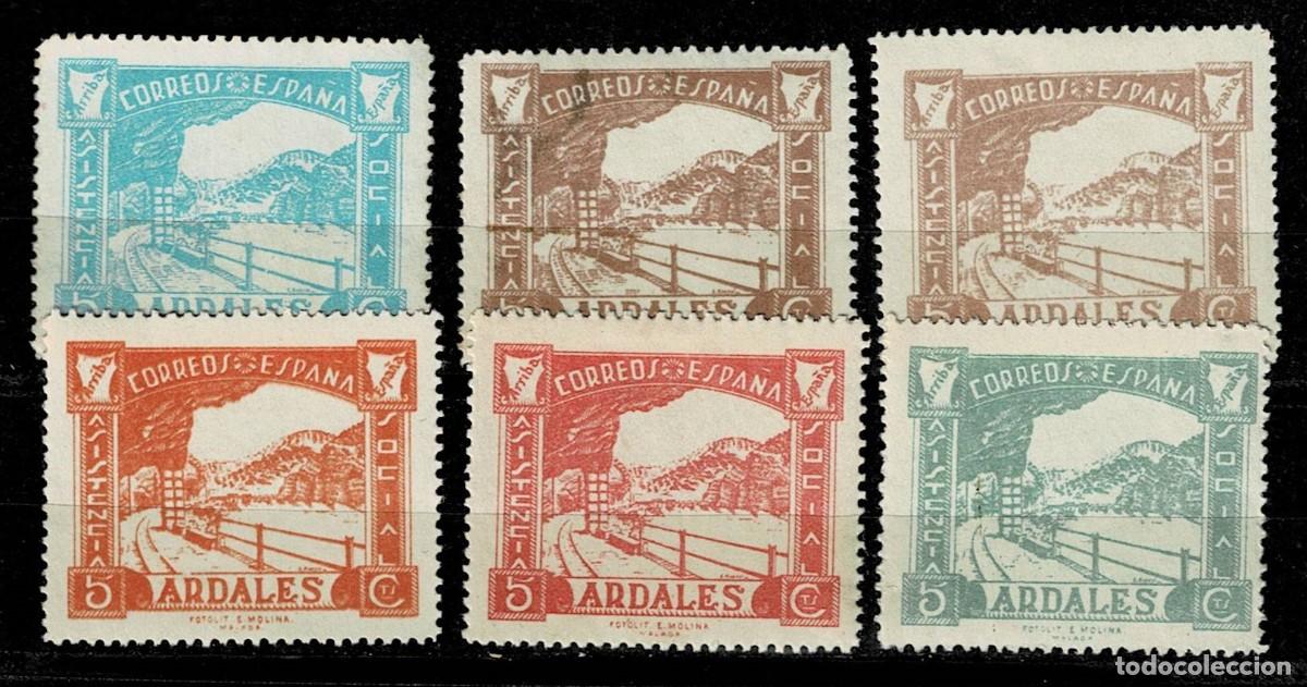 Briefmarken: Guerra Civil ARDALES fESOOFI N&ordm; 1-6 Serie completa Sin fijasellos