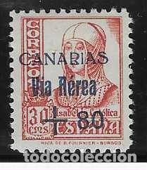 Briefmarken: CANARIAS, 80 CTS SOBRE 30 CTS-SELLOS PATRIOTICOS-- ED. N&ordm; 50- VER FOTOS