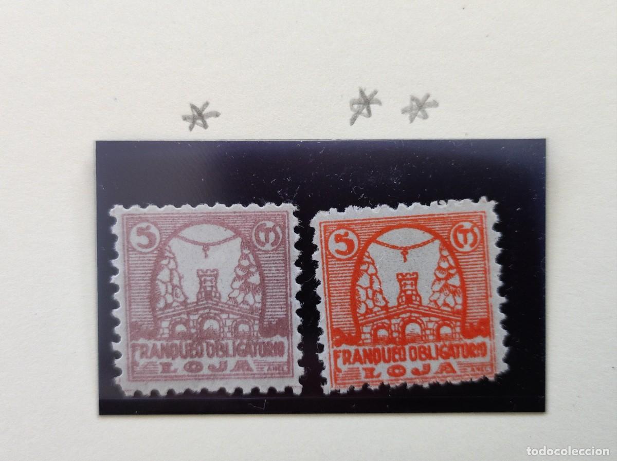 Stamps: ESPA&Ntilde;A.GUERRA CIVIL . LOJA. DOS VALORES NUEVOS . FOTO. 83