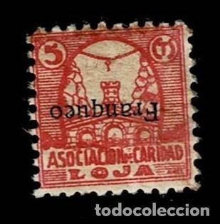 Stamps: Guerra Civil LOJA Fesofi n&ordm; 10i (Sobrecarga INVERTIDA) Sin fijasellos