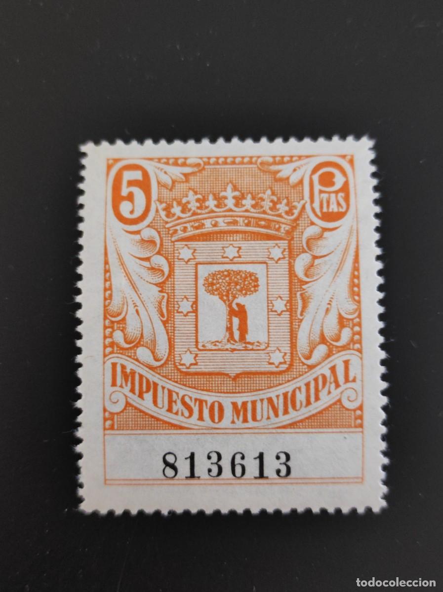 Stamps: MADRID.5 PTAS NARANJA.IMPUESTO MUNICIPAL. NUEVO SIN CHARNELA. 98