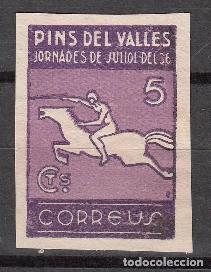 Stamps: GUERRA CIVIL - VI&Ntilde;ETA PINS DEL VALL&Eacute;S - SIN DENTAR - VARIEDAD DE COLOR VIOLETA