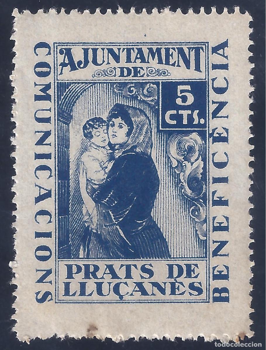 Sellos: PRATS DE LLU&Ccedil;AN&Eacute;S. AJUNTAMENT. COMUNICACIONS. BENEFICENCIA. MNH **