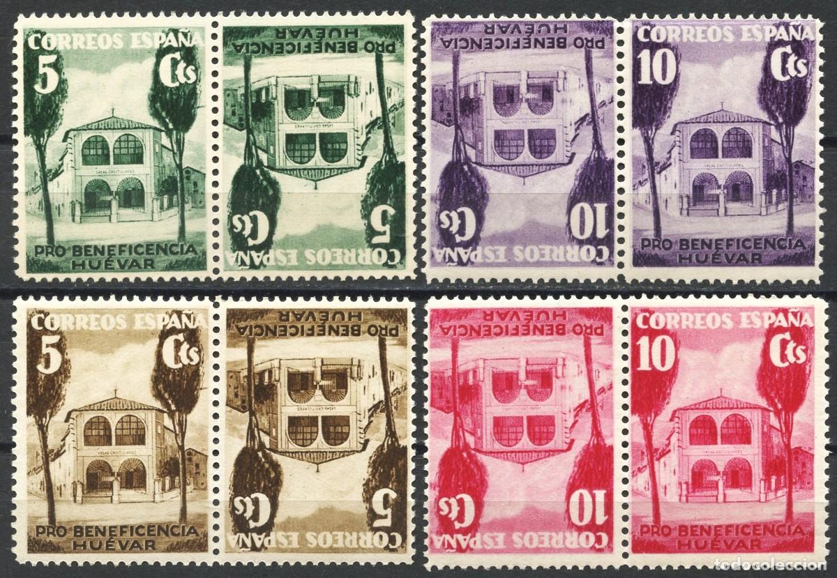 Briefmarken: GUERRA CIVIL, VI&Ntilde;ETA, SELLOS BEN&Eacute;FICENCIA, HU&Eacute;VAR, SERIE PAREJAS HORIZONTALES CAPIC&Uacute;A, 1938