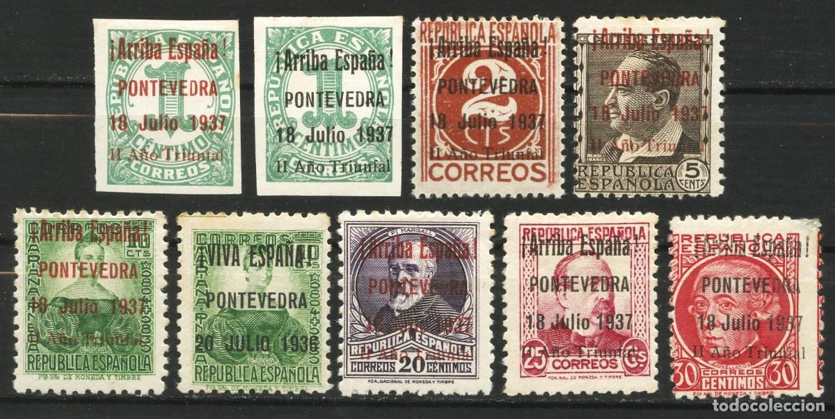Sellos: GUERRA CIVIL, SELLOS, EMISIONES LOCALES PATRI&Oacute;TICAS, PONTEVEDRA, 1937