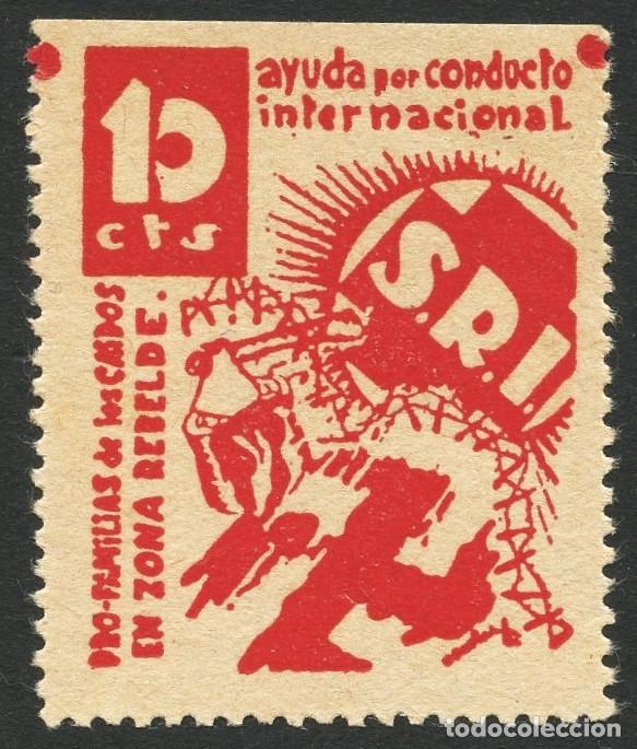 Briefmarken: GUERRA CIVIL, VI&Ntilde;ETA, S.R.I., CAIDOS EN ZONA REBELDE, VALOR: 10 CTS, VARIANTE