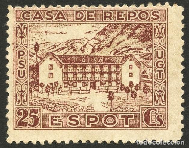 Selos: GUERRA CIVIL, VI&Ntilde;ETA, CASA DE REPOS, ESPOT, P.S.U, U.G.T. , VALOR: 25 CTS.