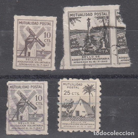 Timbres: MUTUALIDAD DE CORREOS. 10 C&Eacute;NTIMOS. APORTACI&Oacute;N VOLUNTARIA. 4 SELLOS 3 IM&Aacute;GENES DIFERENTES.