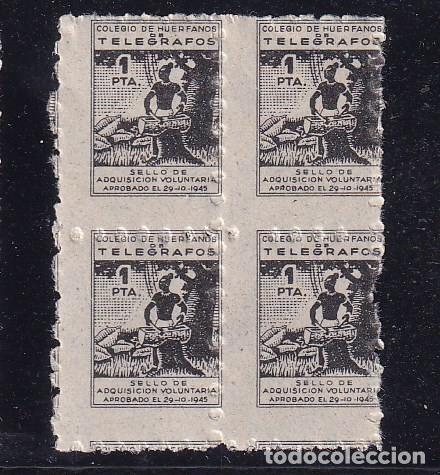 Sellos: ,,beneficencia colegio huerfanos telegrafos 1 pta. tipo 73 sin charnela tama&ntilde;o reducidisimo en b4
