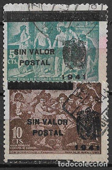 Timbres: BENEFICENCIA 1941 Cuadros de Vel&aacute;zquez, EDIFIL n&ordm; NE15p y NE16p (o)