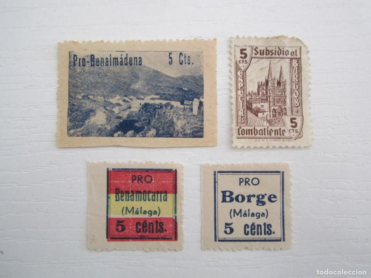 Briefmarken: LOTE DE 4 SELLOS BENEFICOS BENAMOCARRA, BORGE,BURGOS,BENAMADENA S/C