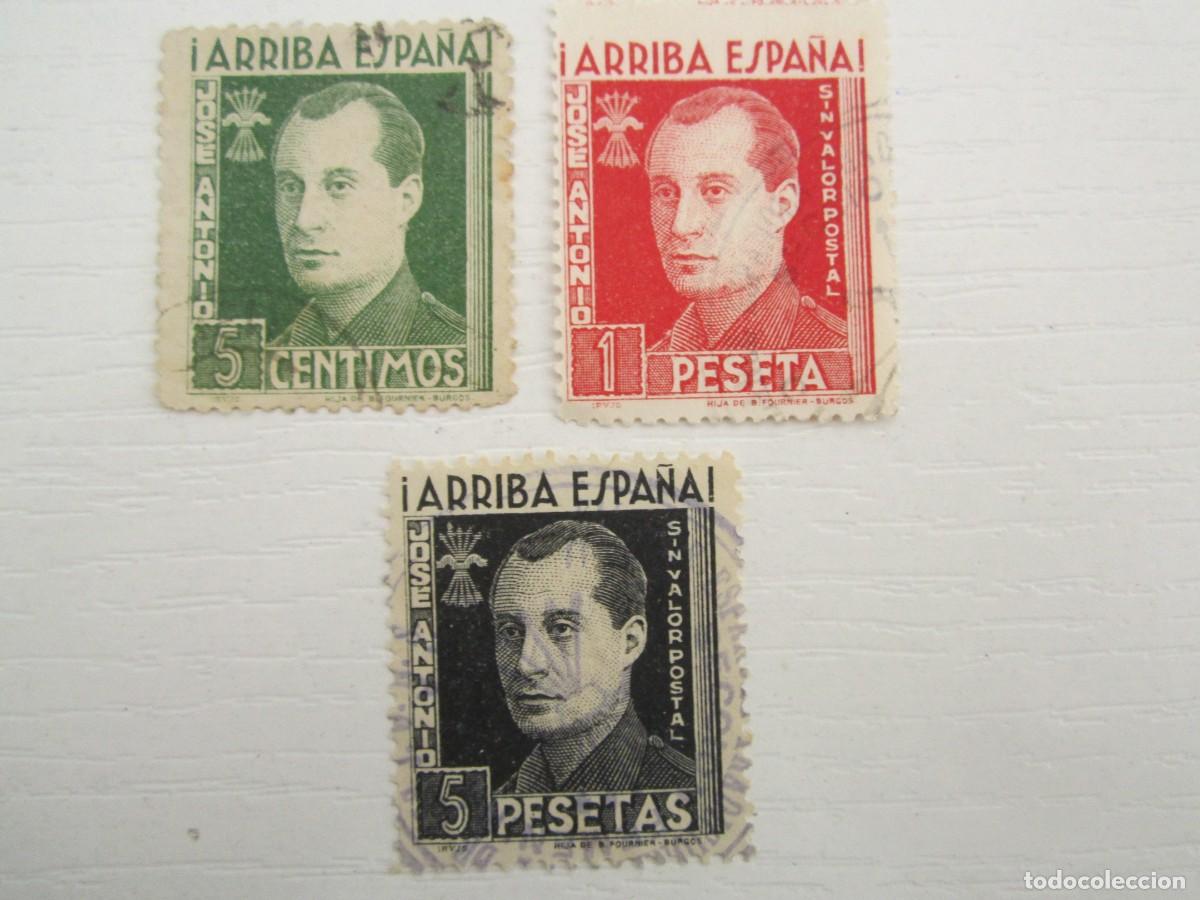 Briefmarken: LOTE DE 3 SELLOS BENEFICOS JOSE ANTONIO VIVA ESPA&Ntilde;A
