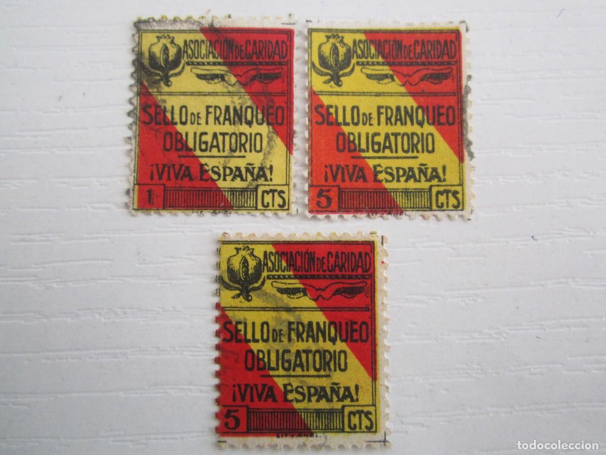 Briefmarken: LOTE DE 3 SELLOS BENEFICOS ASOCIACION DE CARIDAD