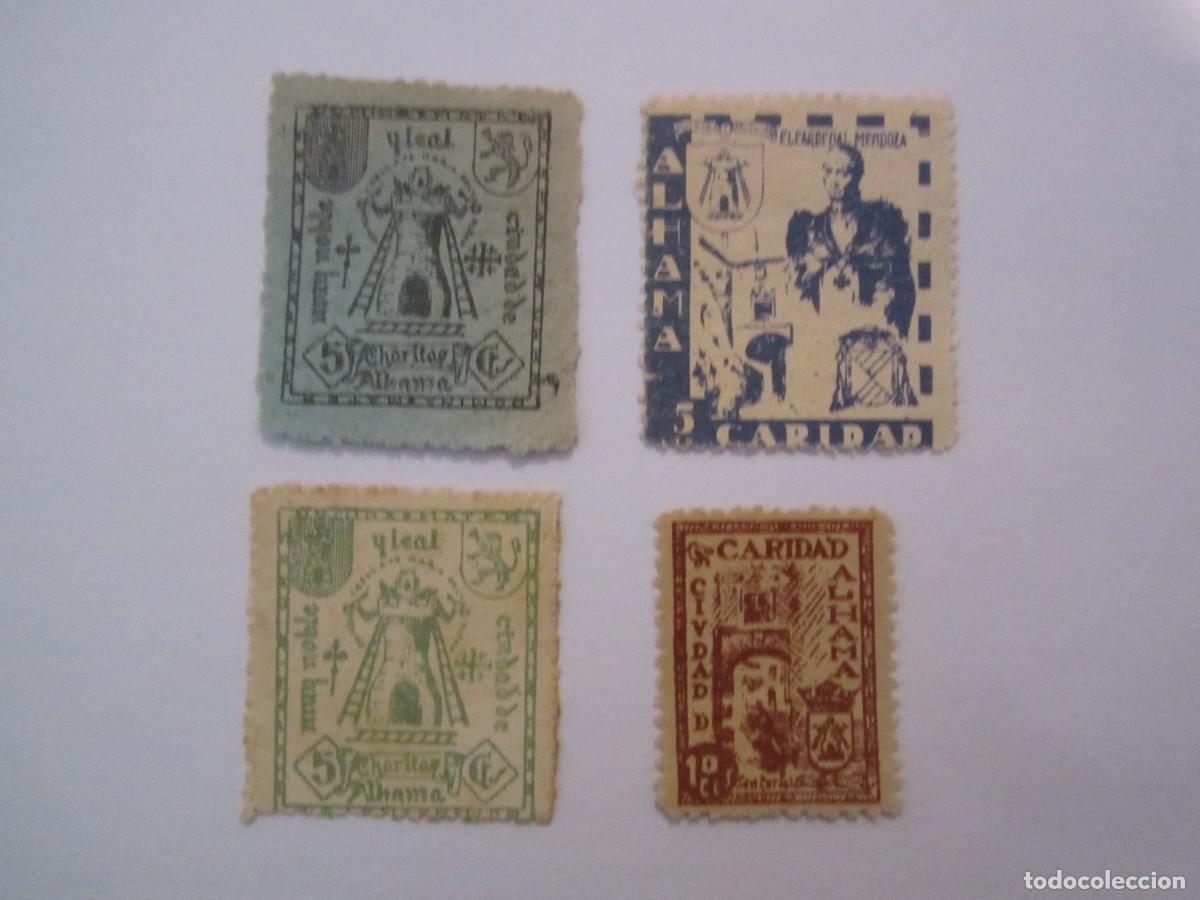 Briefmarken: LOTE DE 4 SELLOS BENEFICOS CARIDAD ALHAMA S/C