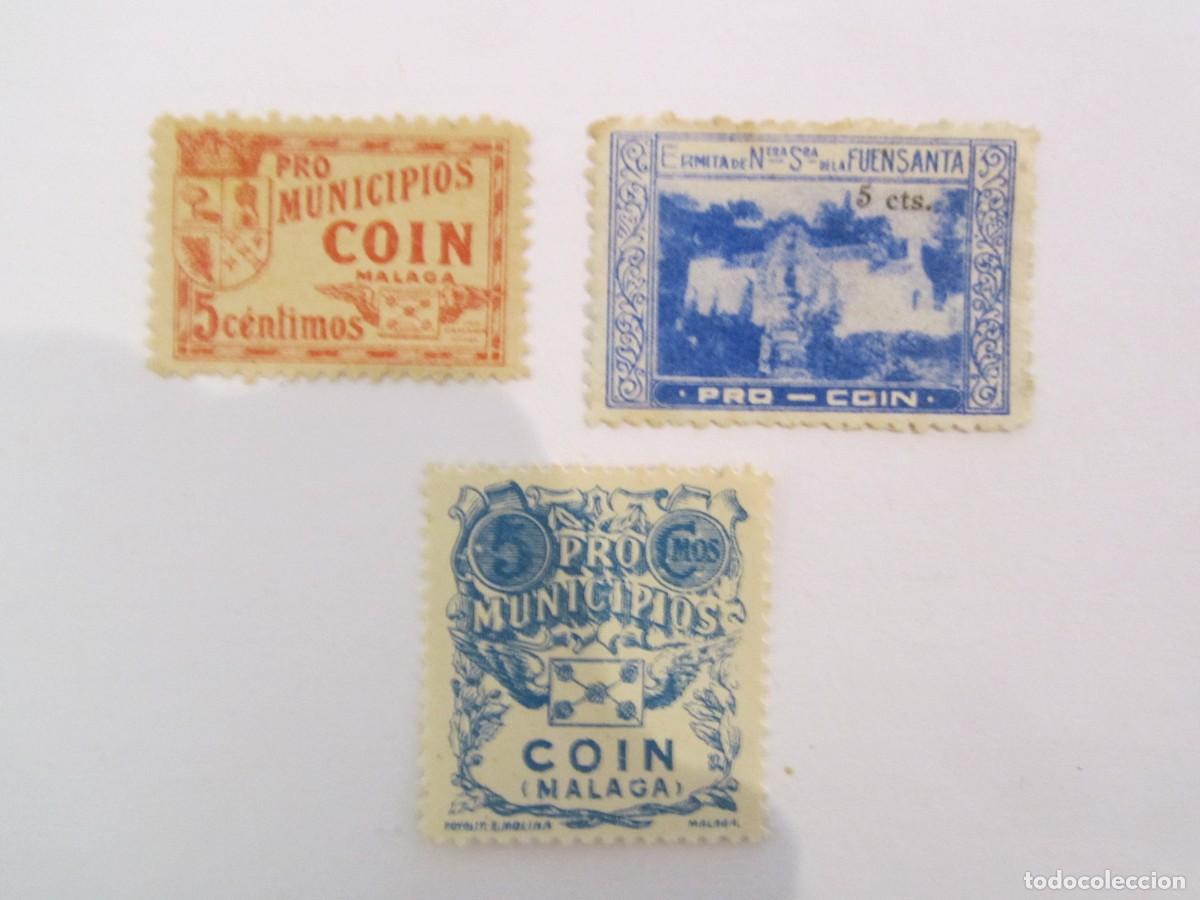 Briefmarken: LOTE DE 3 SELLOS BENEFICOS PRO COIN S/C