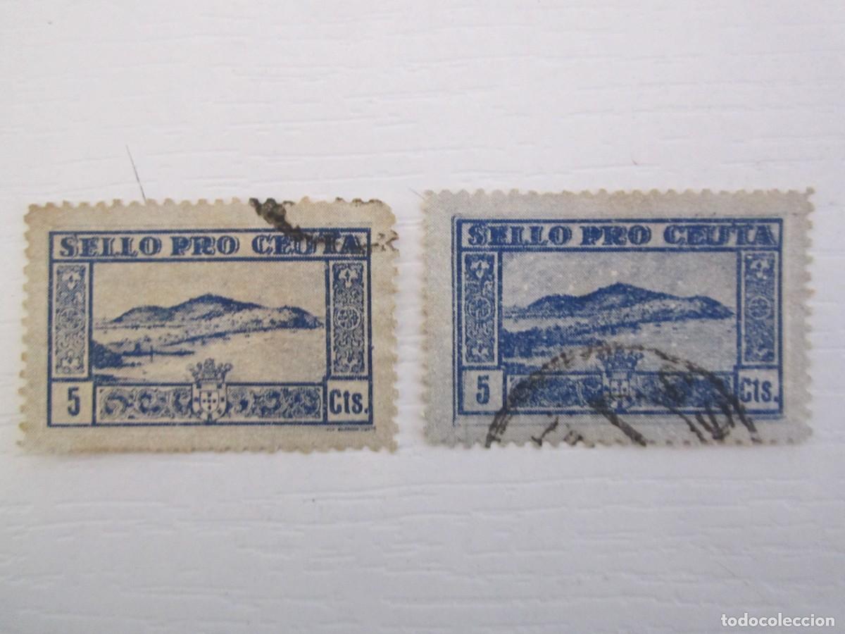 Timbres: LOTE DE 2 SELLOS BENEFICOS PRO CEUTA