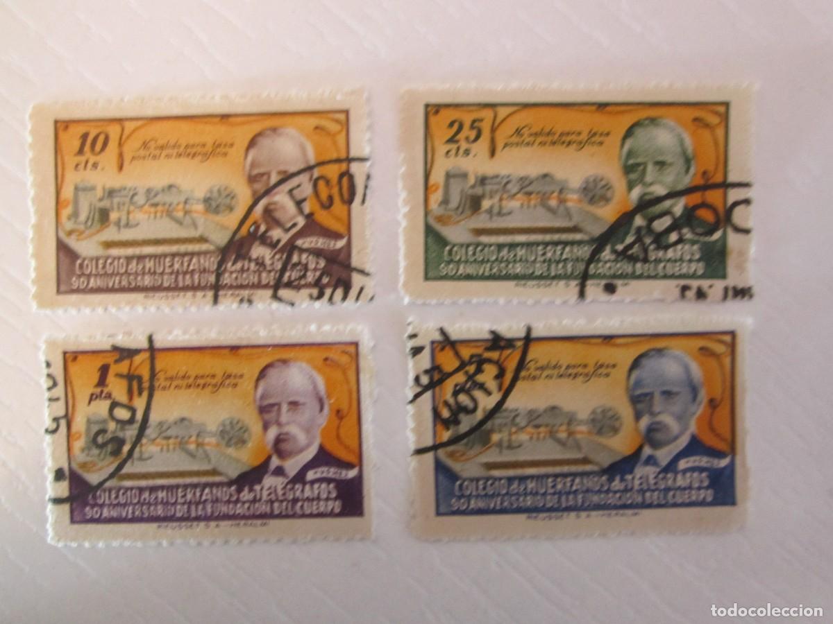Timbres: LOTE DE 4 SELLOS BENEFICOS COLEGIO DE HUERFANOS DE TELEGRAFOS