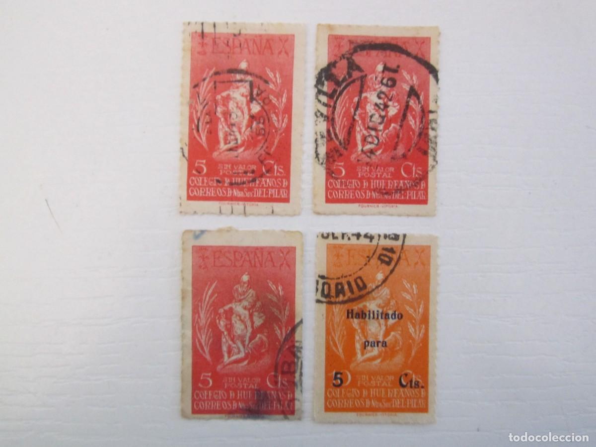 Timbres: LOTE DE 4 SELLOS BENEFICOS COLEGIO DE HUERFANOS DE CORREOS