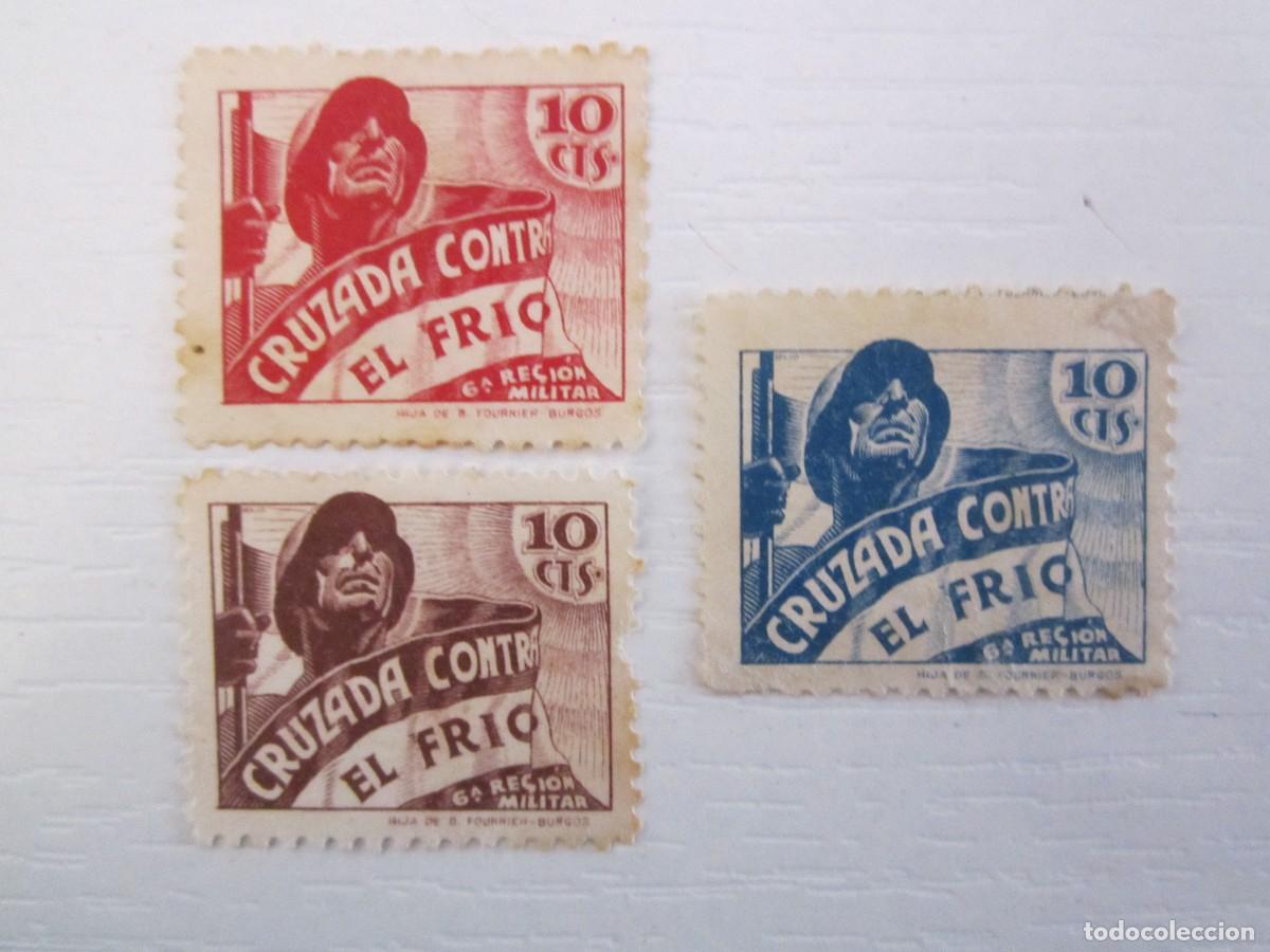 Timbres: LOTE DE SELLOS BENEFICOS CRUZADA CONTRA EL FRIO S/C