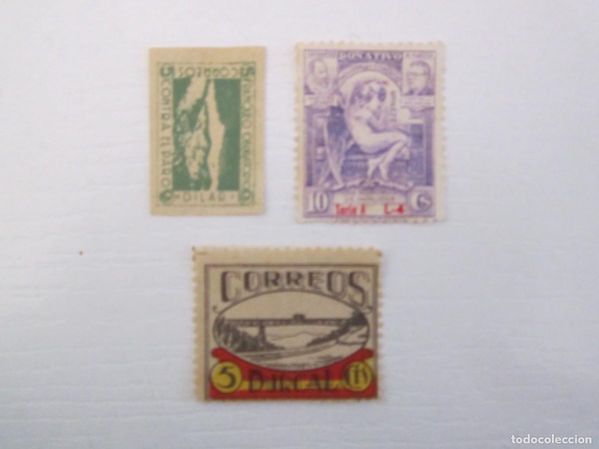 Timbres: LOTE DE 3 SELLOS BENEFICOS 2 DE DILAR 1 DE DONATIVO S/C