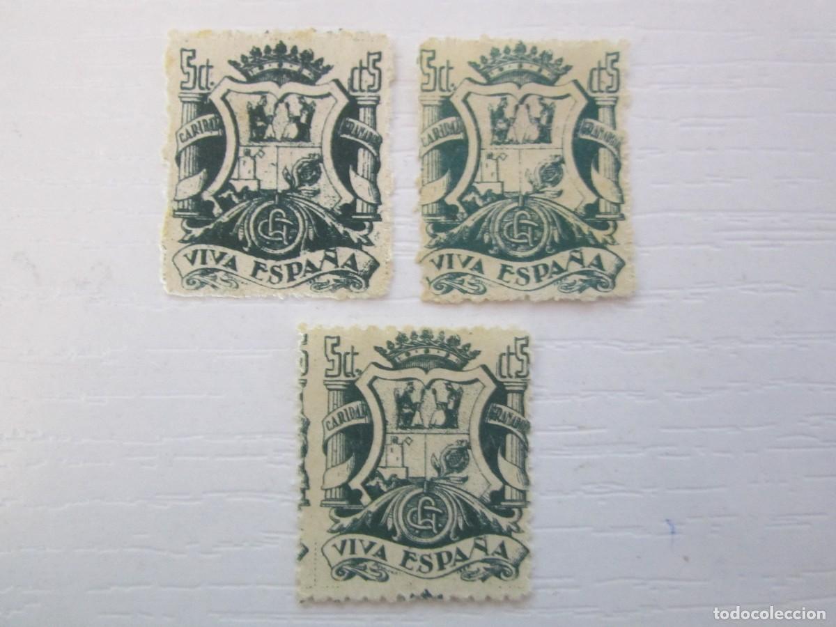 Timbres: LOTE DE 3 SELLOS BENEFICOS CARIDAD GRANADINA S/C