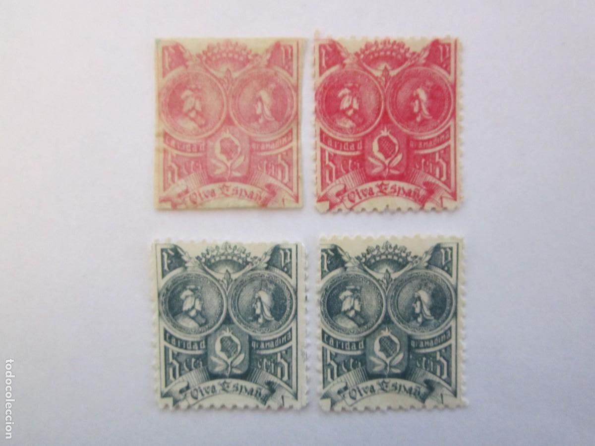 Timbres: LOTE DE 4 SELLOS BENEFICOS CARIDAD GRANADINA S/C