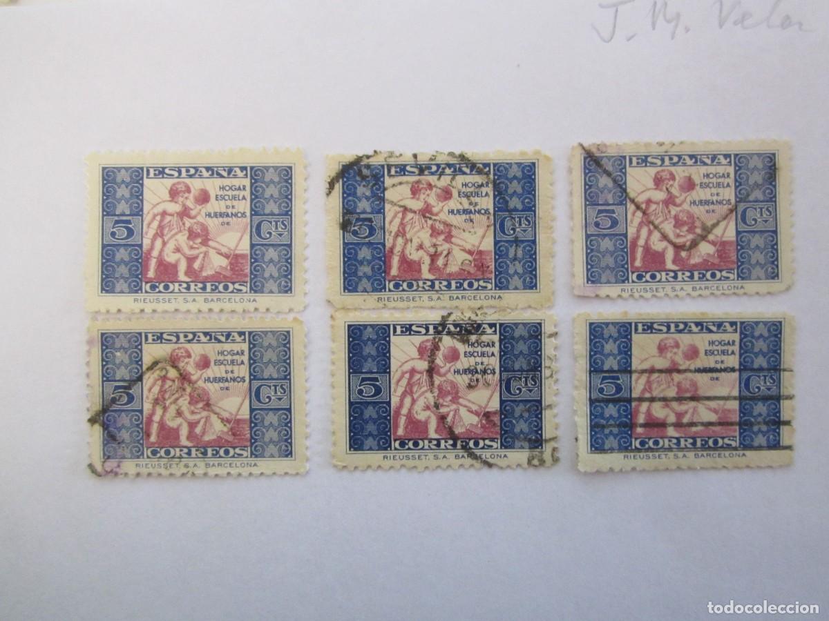 Timbres: LOTE DE 6 SELLOS BENEFICOS HOGAR ESCUELA HUERFANOS DE CORREOS