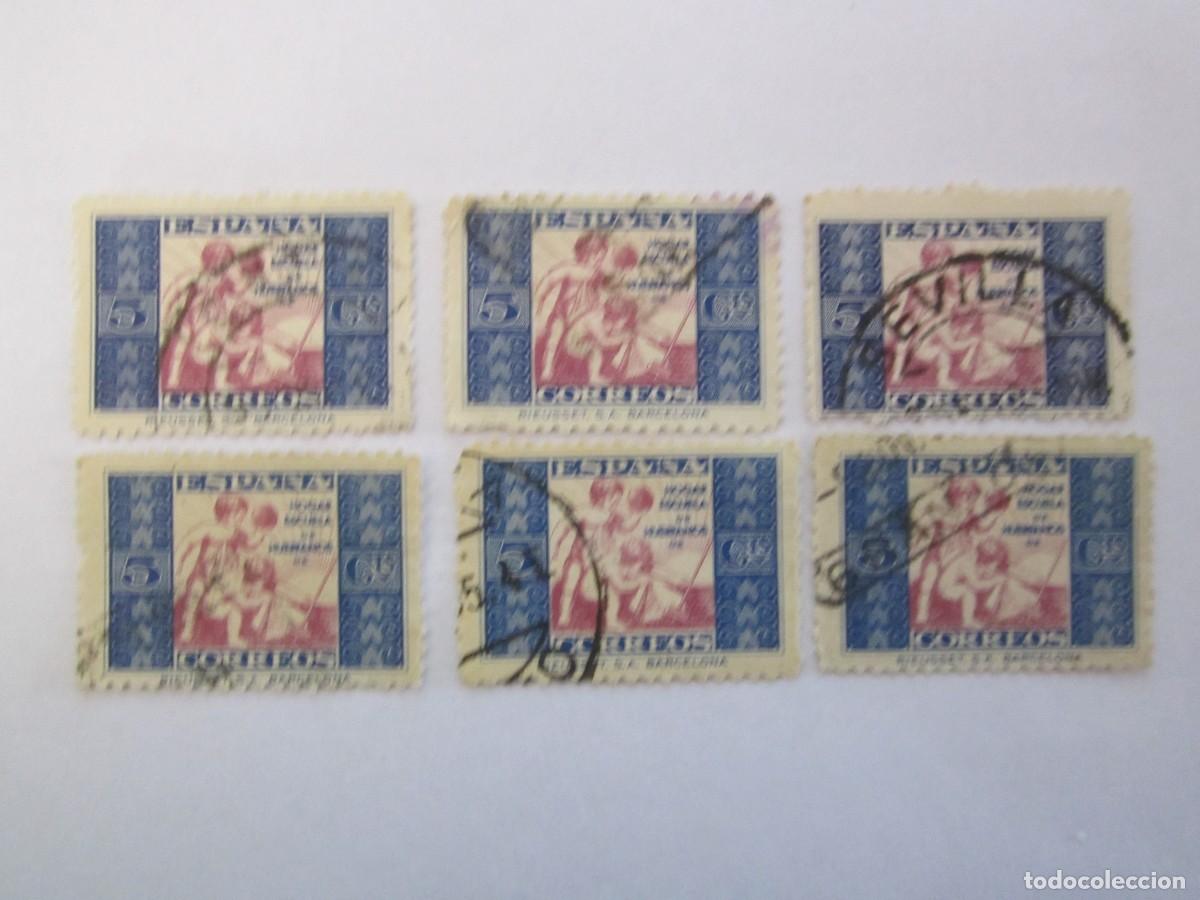 Timbres: LOTE DE 6 SELLOS BENEFICOS HOGAR ESCUELA HUERFANOS DE CORREOS