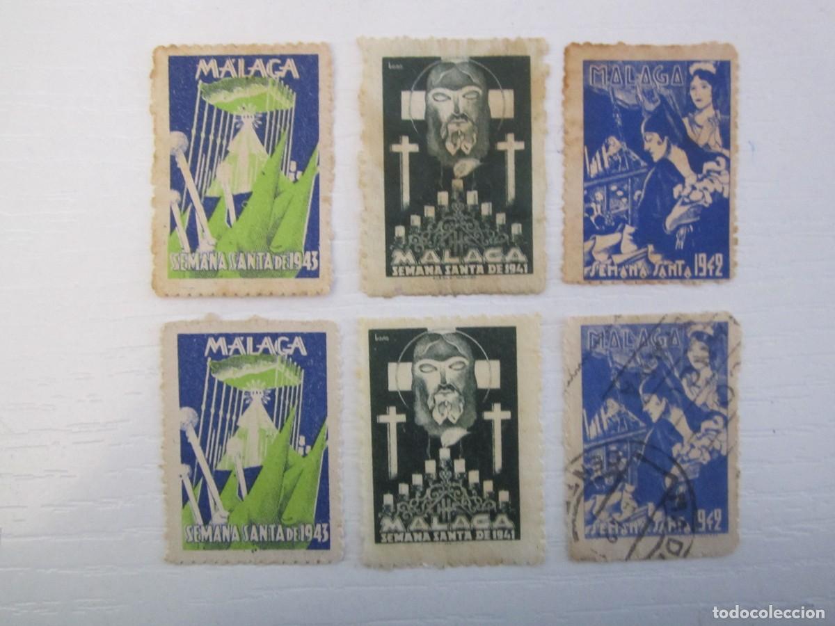 Briefmarken: LOTE DE 6 SELLOS SEMANA SANTA DE MALAGA(5 SIN CIRCULAR)