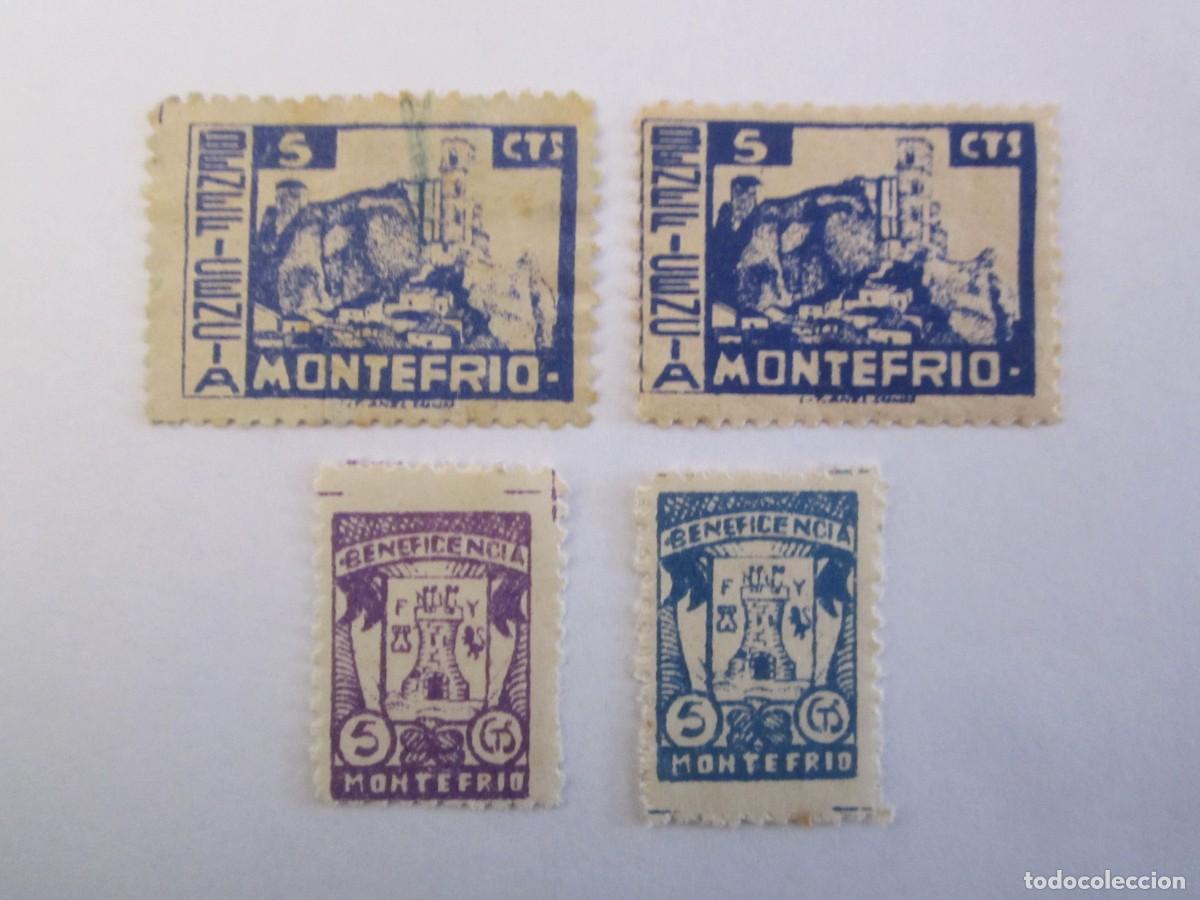 Timbres: LOTE DE 4 SELLOS BENEFICOS MONTEFRIO S/C
