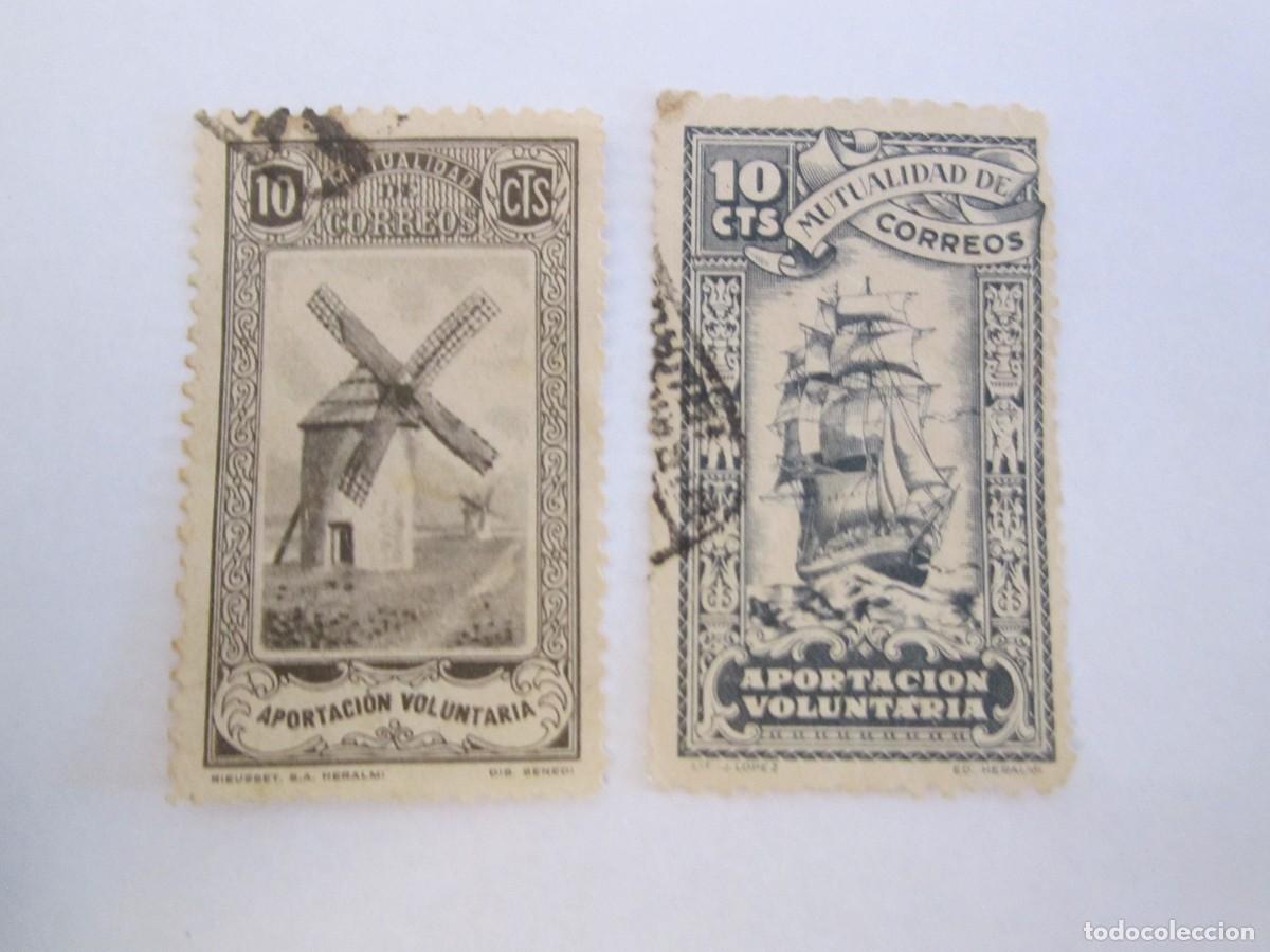 Briefmarken: LOTE DE 2 SELLOS BENEFICOS MUTUALIDAD DE CORREOS