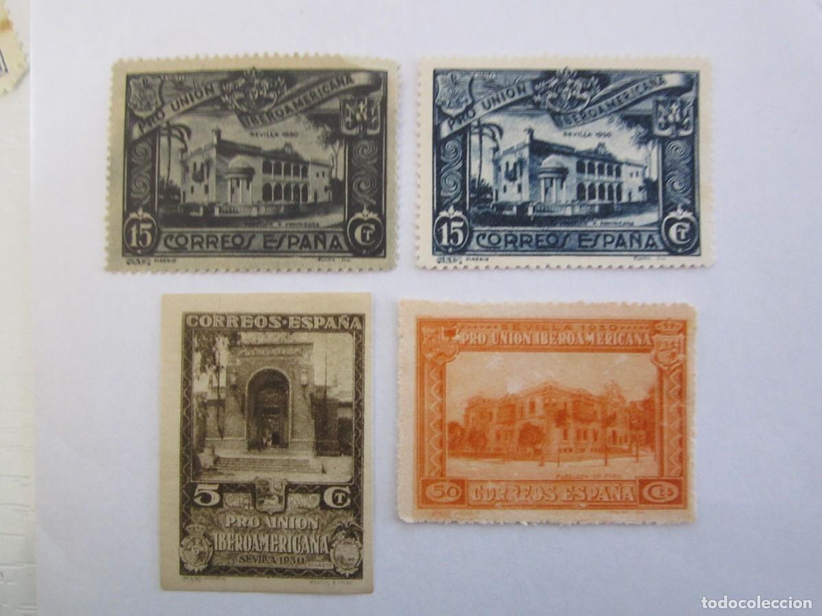Briefmarken: LOTE DE 4 SELLOS BENEFICOS PRO UNION IBEROAMERICANA S/C