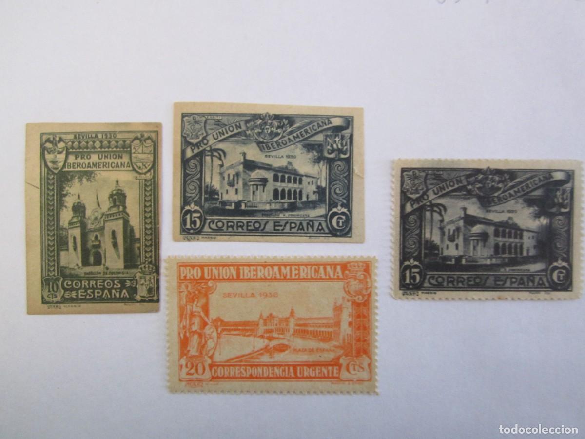 Briefmarken: LOTE DE 4 SELLOS BENEFICOS PRO UNION IBEROAMERICANA S/C