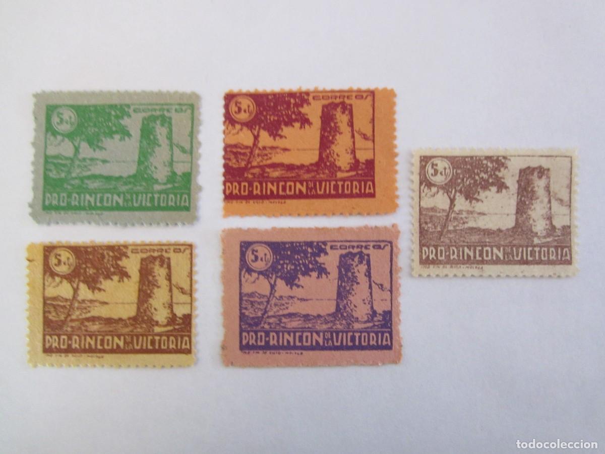 Timbres: LOTE DE 5 SELLOS BENEFICOS PRO RINCON DE LA VICTORIA S/C