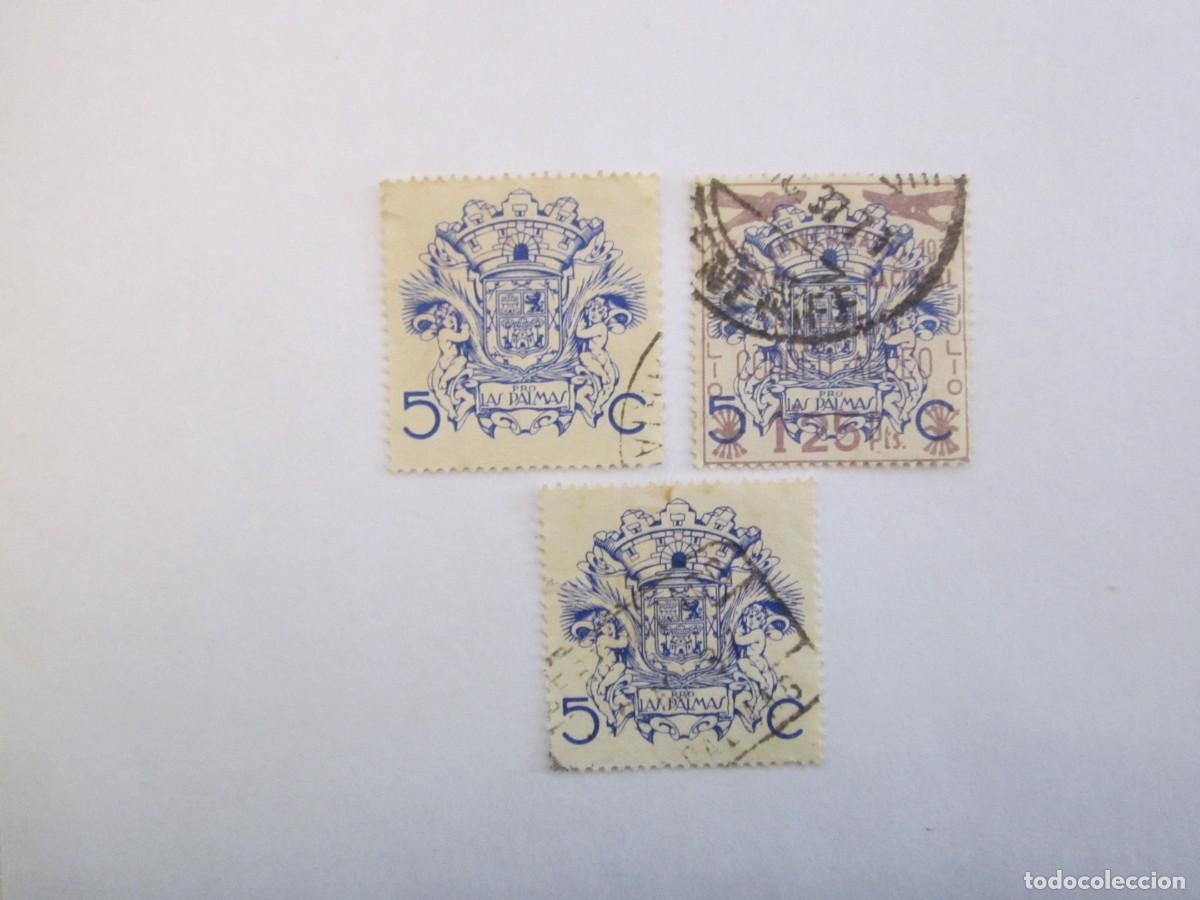 Timbres: LOTE DE 3 SELLOS BENEFICOS PRO LAS PALMAS S/C