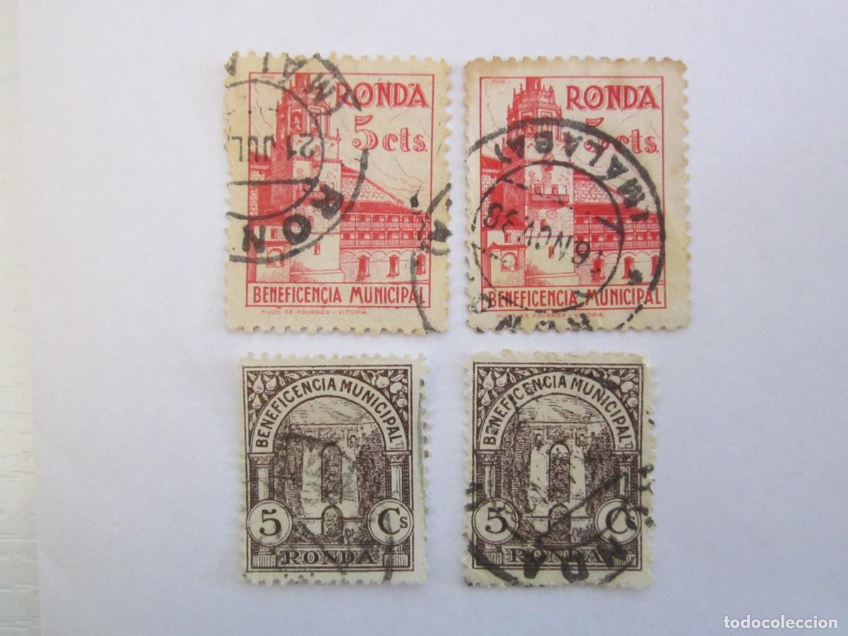 Timbres: LOTE DE 4 SELLOS BENEFICOS RONDA