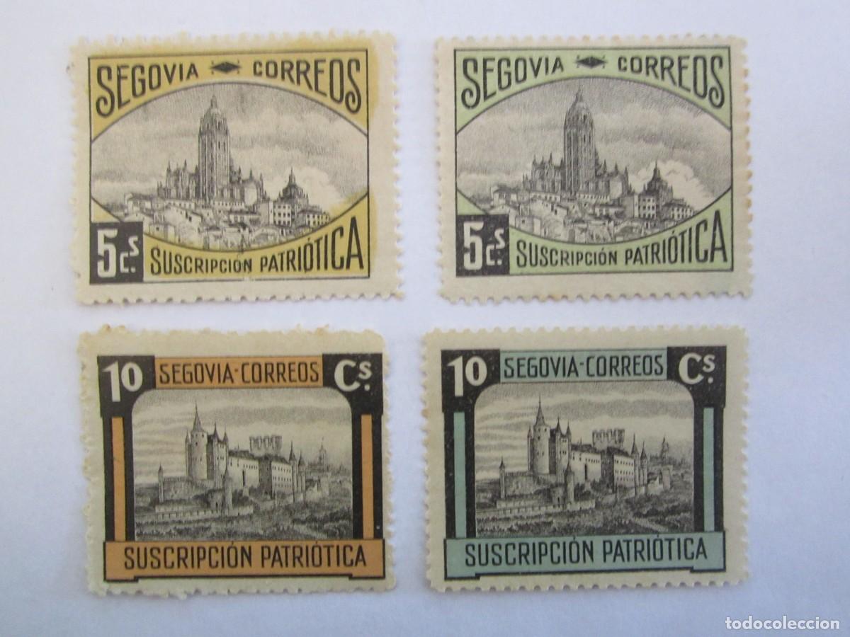 Timbres: LOTE DE 4 SELLOS BENEFICOS SEGOVIA SUSCRIPCION PATRIOTICA SEGOVIA S/C